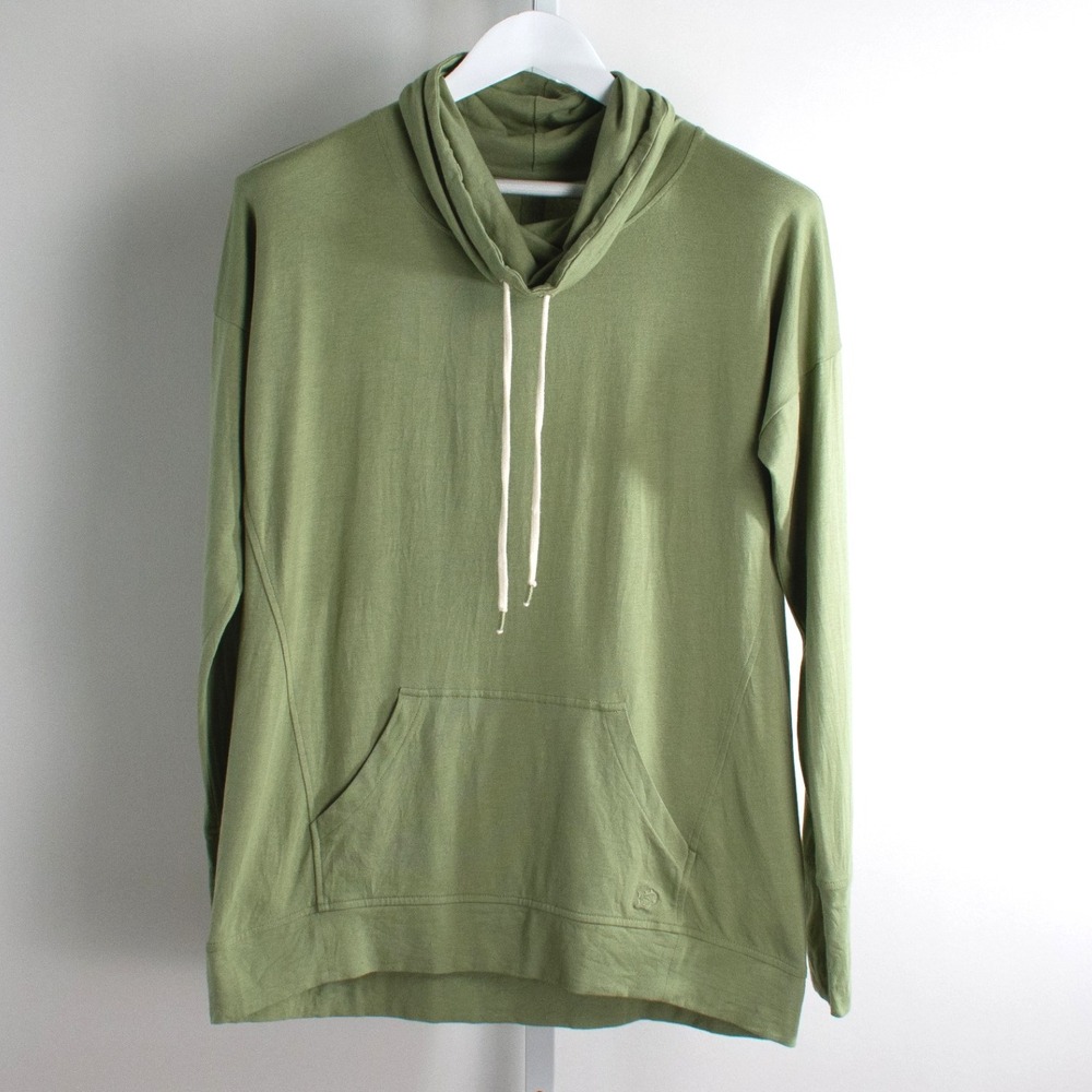 Southern Tide Womens Olive Green Cowl Neck Pullover Hoodie Medium M